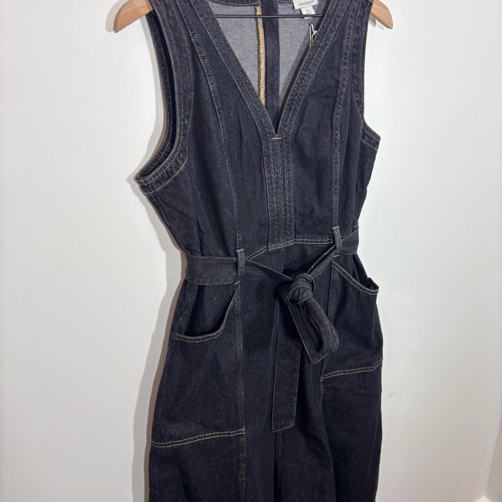 Sundance Poppy Denim Dress in Washed Black NEW Size 12 - Picture 6 of 14
